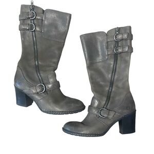 Dark Grey BORN “Treddy” Leather Boots size 9.5